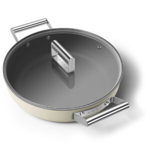 מחבת עמוקה בצבע קרם