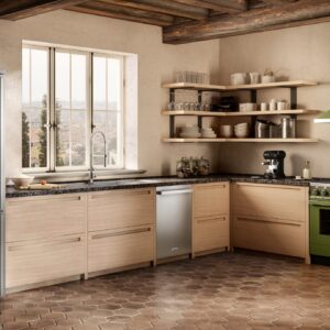 תנור משולב  ירוק יער