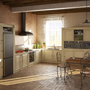 תנור בנוי שחור עתיק מתצוגה