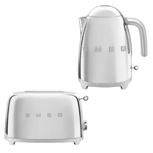 סט מצנם קופץ ל-2 פרוסות וקומקום חשמלי נירוסטה