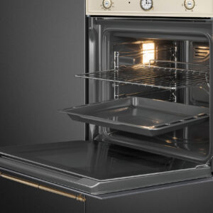 תנור בנוי בצבע קרם